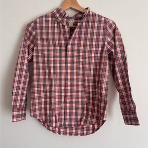 Orange and Blue Plaid boys Shirt size 10
